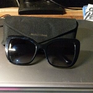Dolce & Gabbana Black Oversized Cat-Eye Sunglasses